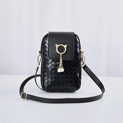 Tassel Cover-style Strap Solid PU Casual Shoulder Bag Mssza