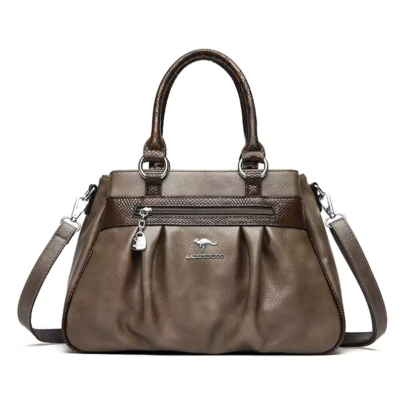 Three Layers Luxury Casual Tote Leather Big Shoulder Crossbody Bags Mssza