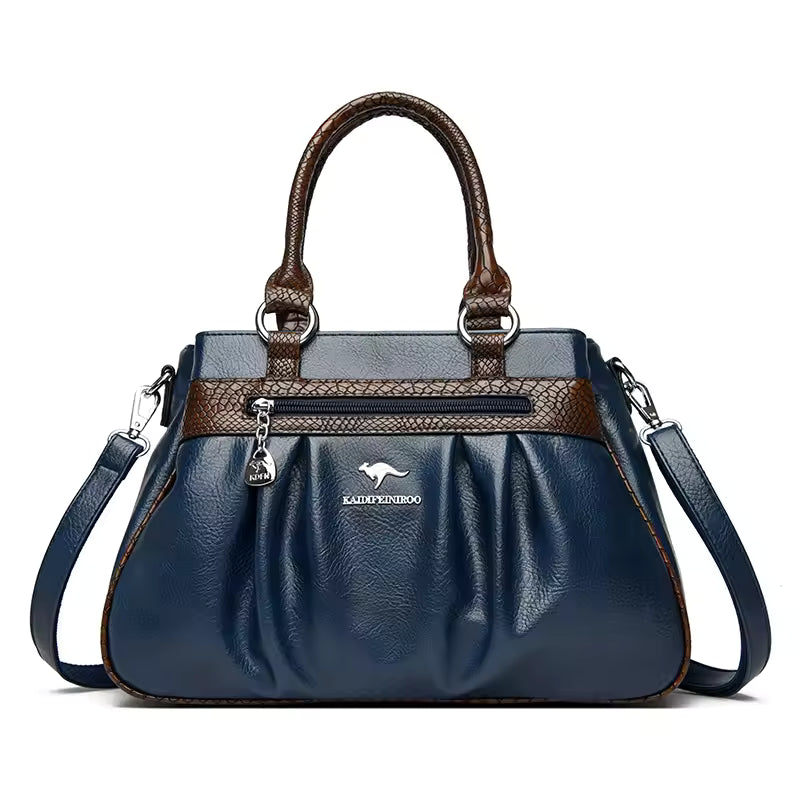 Three Layers Luxury Casual Tote Leather Big Shoulder Crossbody Bags Mssza