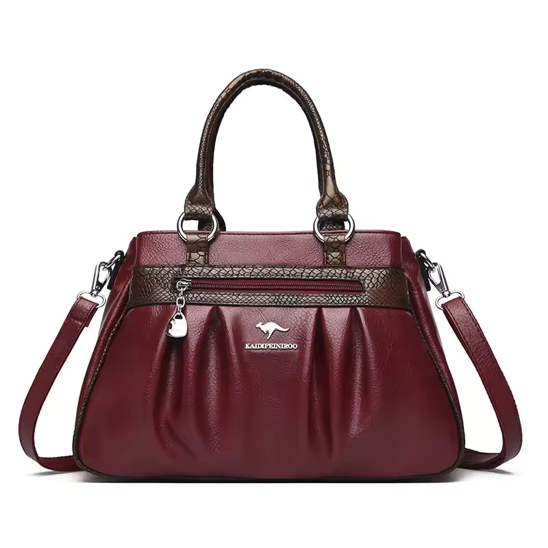 Three Layers Luxury Casual Tote Leather Big Shoulder Crossbody Bags Mssza