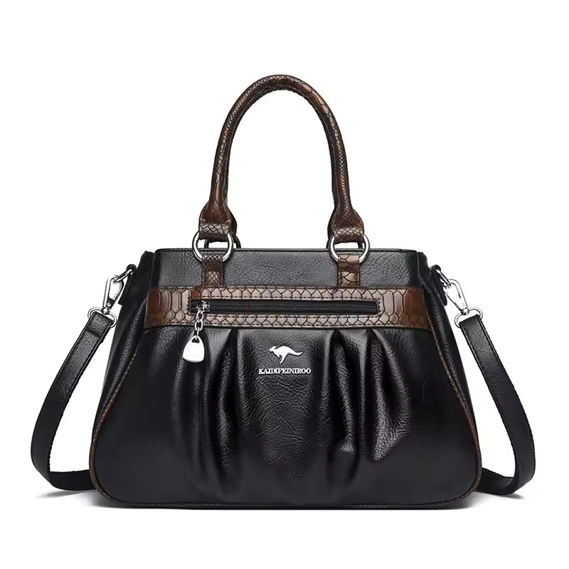 Three Layers Luxury Casual Tote Leather Big Shoulder Crossbody Bags Mssza