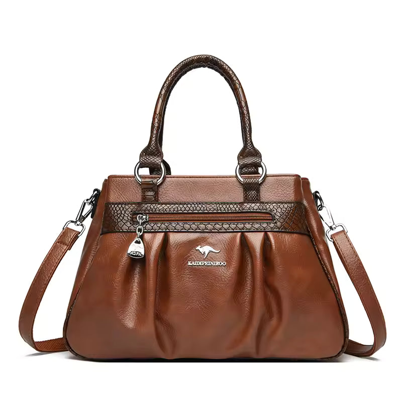 Three Layers Luxury Casual Tote Leather Big Shoulder Crossbody Bags Mssza