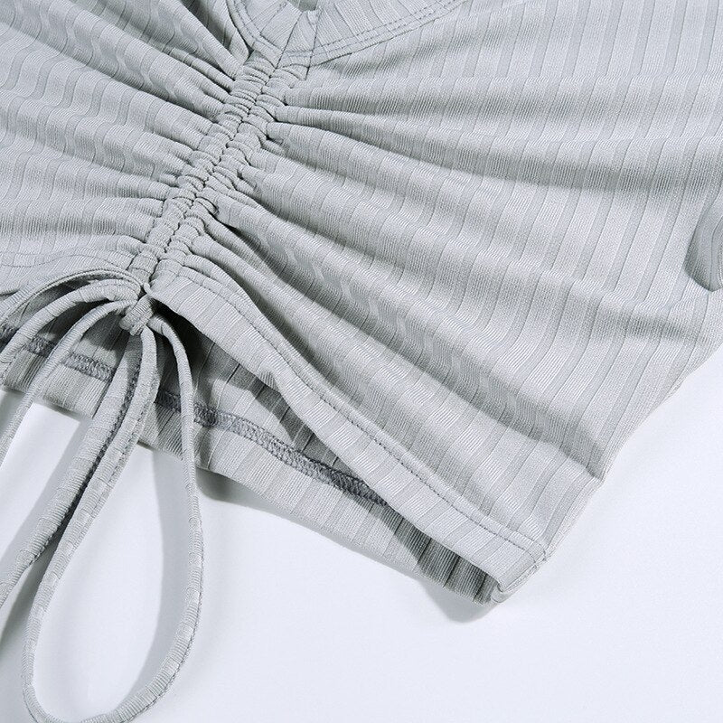 Tie Bow Sport Outfit Clothes Two Piece Sets Mssza