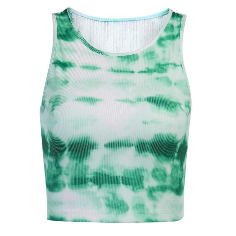 Tie Dye Print Sleeveless Tanks Top Mssza