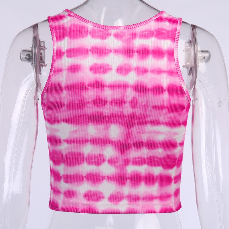 Tie Dye Print Sleeveless Tanks Top Mssza