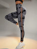 Tie Dye Scrunch Butt Lifting Side Mesh Design Seamless Leggings Mssza