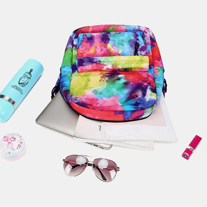 Tie-dye Waterproof Casual Backpack School Bag Mssza