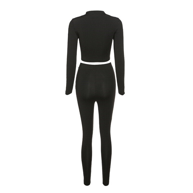 Tight fitness suit jogging pants 2-piece set Mssza