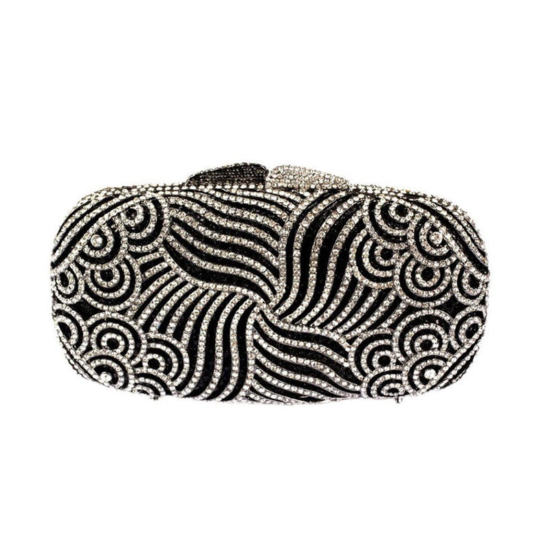 Patchwork Versatile Pearl Diamonds Clutch Mssza