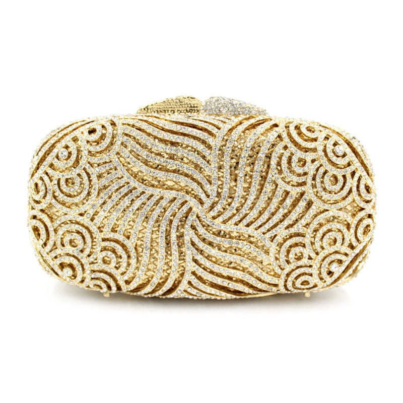 Patchwork Versatile Pearl Diamonds Clutch Mssza