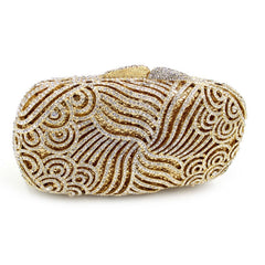 Patchwork Versatile Pearl Diamonds Clutch Mssza