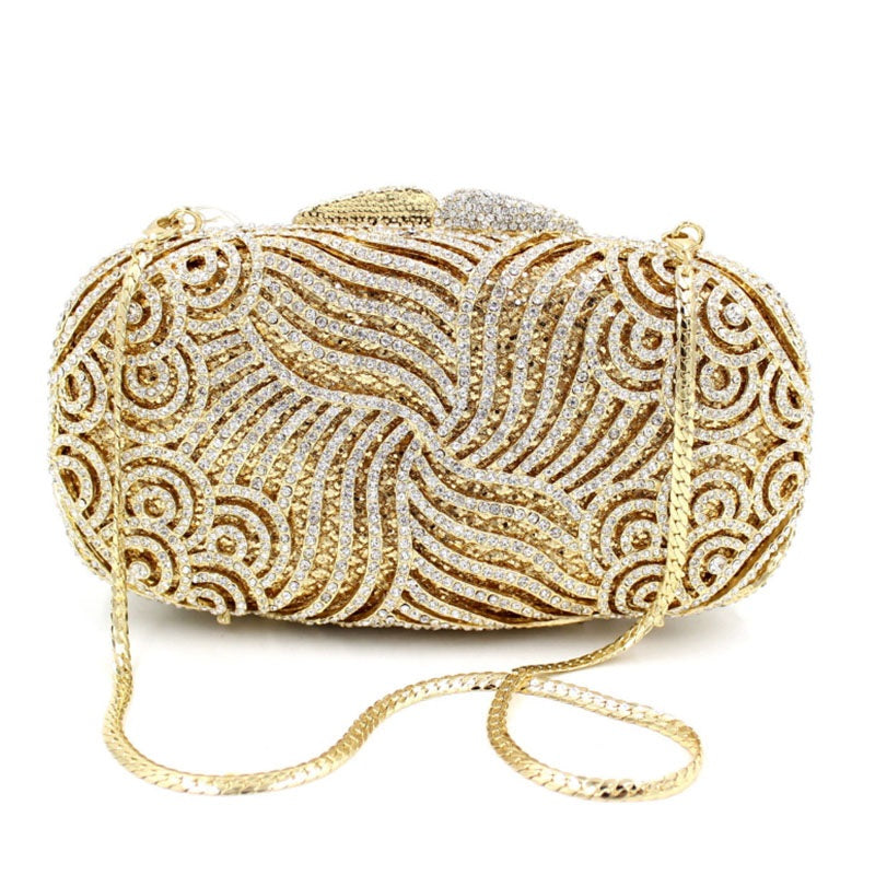 Patchwork Versatile Pearl Diamonds Clutch Mssza