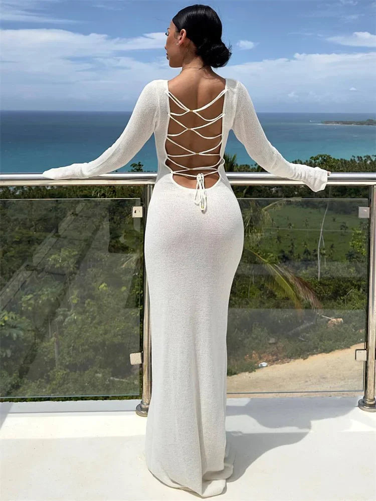 Patchwork Strappy Slim Elegant Pleated High Solid Clothes Female Casual Dress Mssaz Desses
