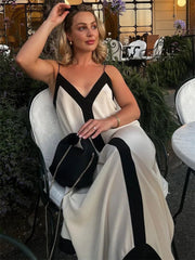 Chiffon Contrast Off-Shoulder Female  Casual Dress Mssaz Desses