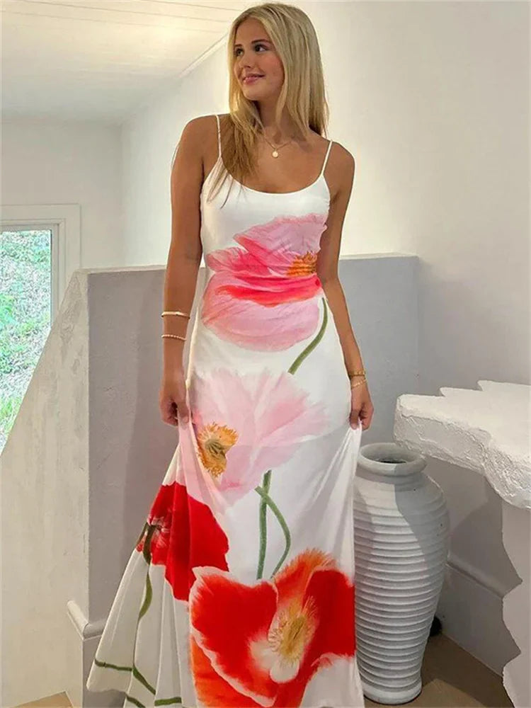 Printed Halter For Backless Bandage Maxi High Waist New Party Casual Dress Mssaz Desses