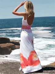 Printed Halter For Backless Bandage Maxi High Waist New Party Casual Dress Mssaz Desses