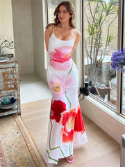 Printed Halter For Backless Bandage Maxi High Waist New Party Casual Dress Mssaz Desses