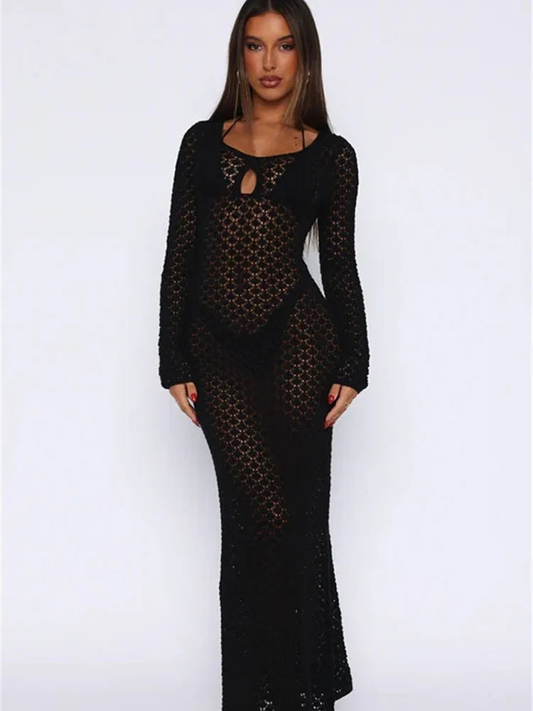 Sequin High Off-Shoulder Solid Knitwear Female New Casual Dress Mssaz Desses