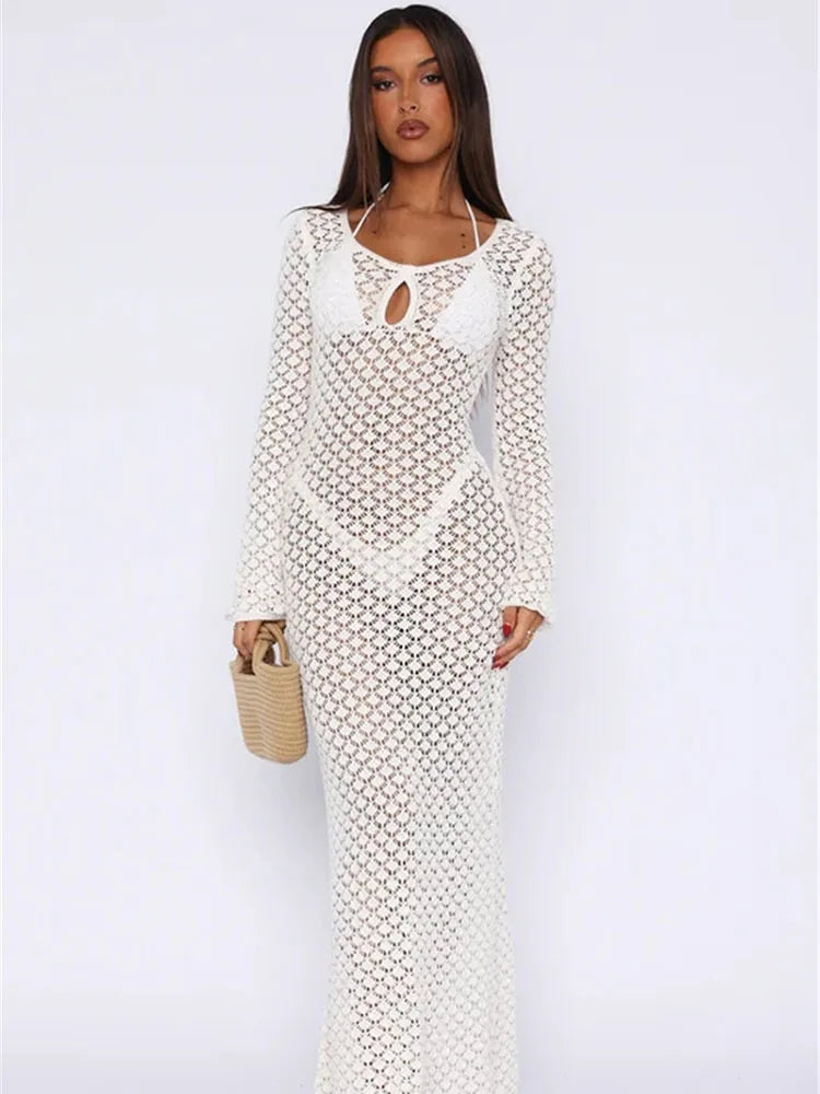 Sequin High Off-Shoulder Solid Knitwear Female New Casual Dress Mssaz Desses