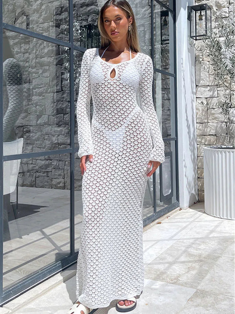 Sequin High Off-Shoulder Solid Knitwear Female New Casual Dress Mssaz Desses