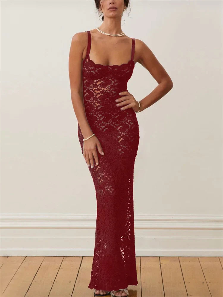 Lace Black Evening Gown Split  Party Casual Dress Mssaz Desses