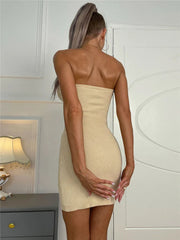 Knit Backless Bodycon Dress Contrast Color Spaghetti Strap Long Party  Casual Dress Mssaz Desses