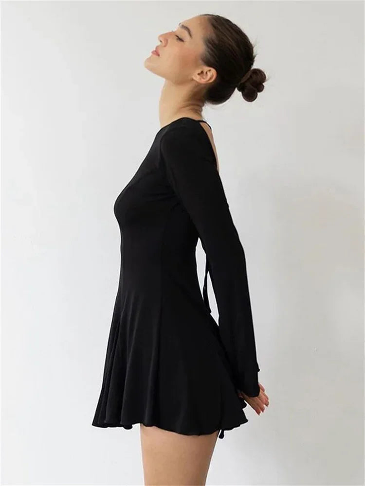 Round Neck Slim Vacation Knitted New  Casual Dress Mssaz Desses