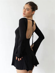 Round Neck Slim Vacation Knitted New  Casual Dress Mssaz Desses