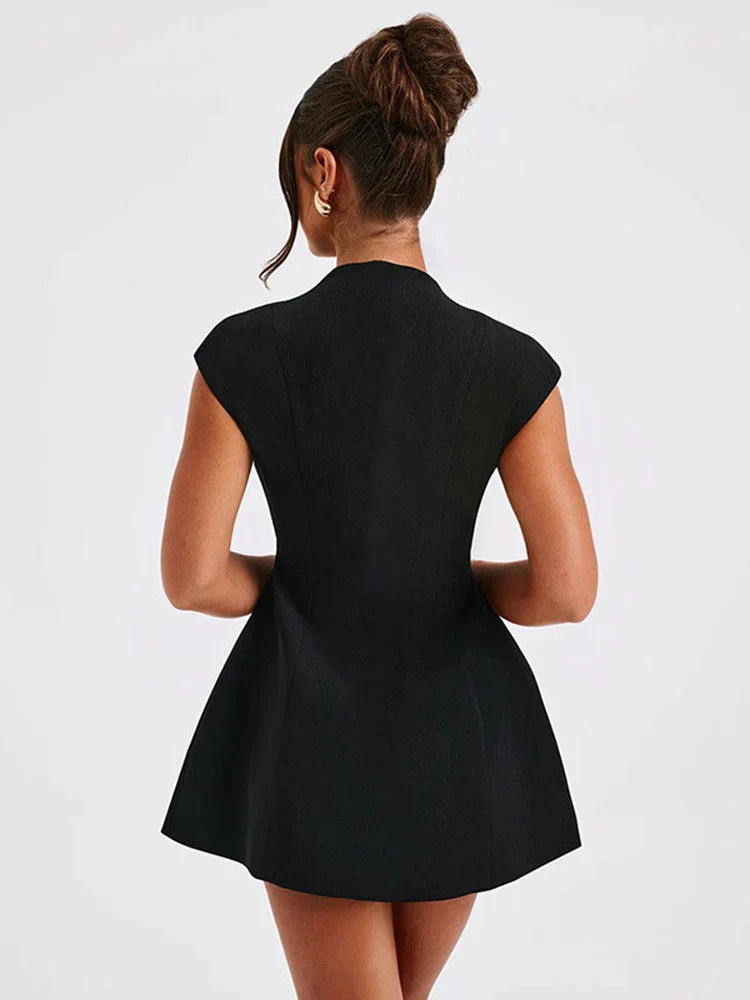 Fit Short Deep Neck Color Lady Birthday Party Dresses  Casual Dress Mssaz Desses