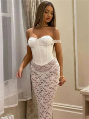 Printed For Elegant Patchwork See-Through  Casual Dress Mssaz Desses