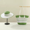 Travel Beach Outdoor Sun Hat Straw Hat Bag Set Mssza