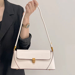 Trend Solid Designer Tote Flap PU Leather Underarm Versatile Shoulder Handbags Mssza