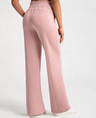 Trendy Air Layer High Waisted Loose Straight Yoga Pants Mssza