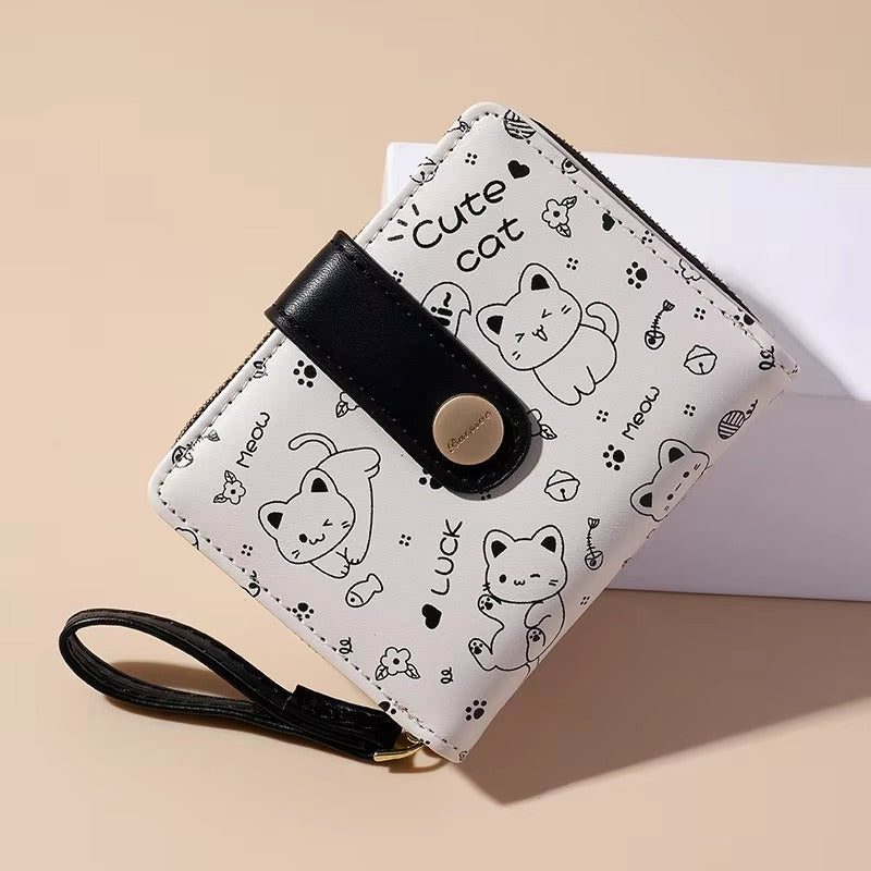 Trendy Animal Prints Card Holder Zipper Wallet Bag Mssza