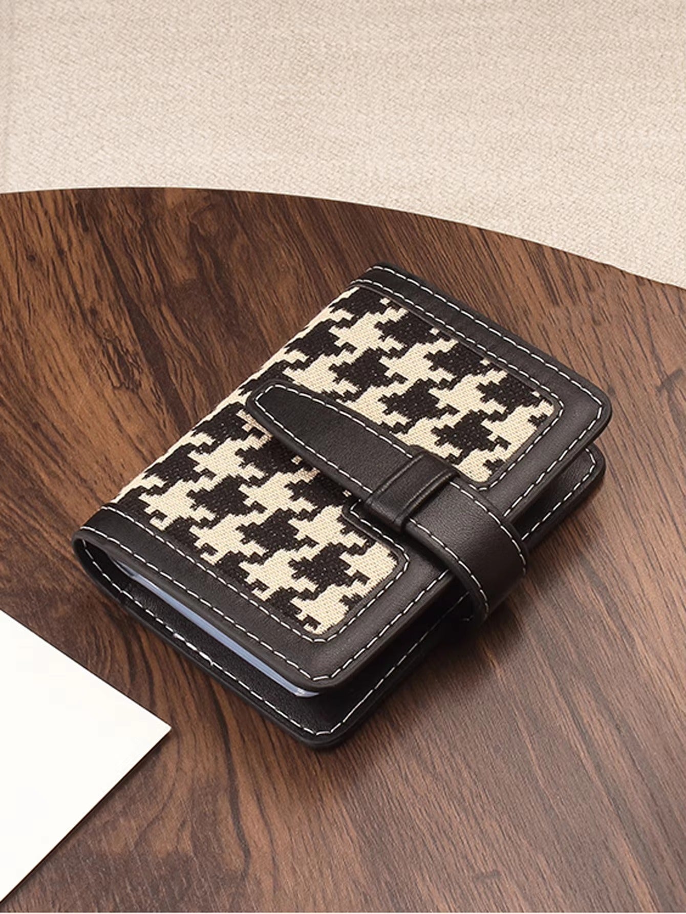 Trendy Anti Demagnetization PU Leather Plaid Coin Wallet Bag Mssza