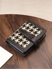 Trendy Anti Demagnetization PU Leather Plaid Coin Wallet Bag Mssza