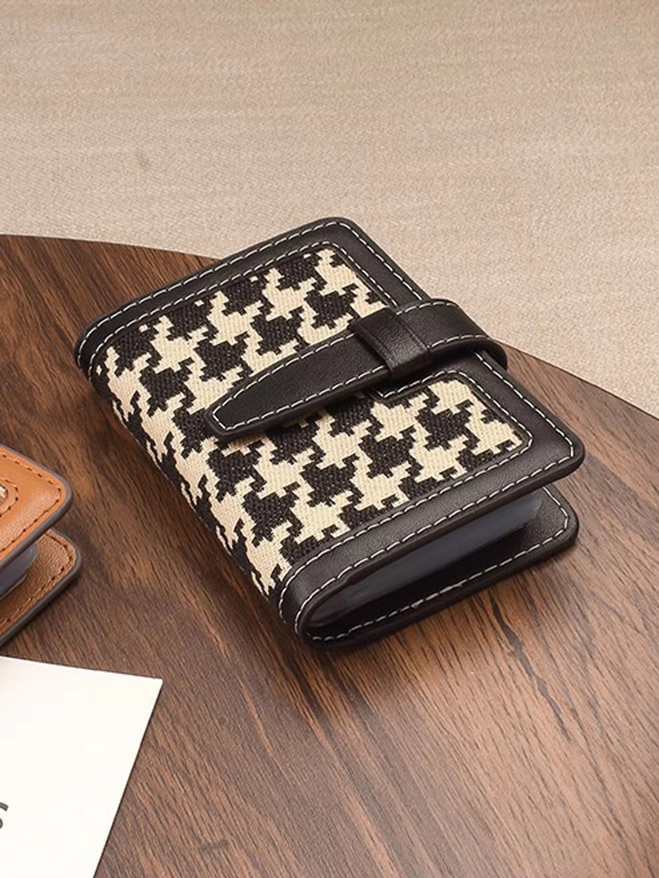 Trendy Anti Demagnetization PU Leather Plaid Coin Wallet Bag Mssza