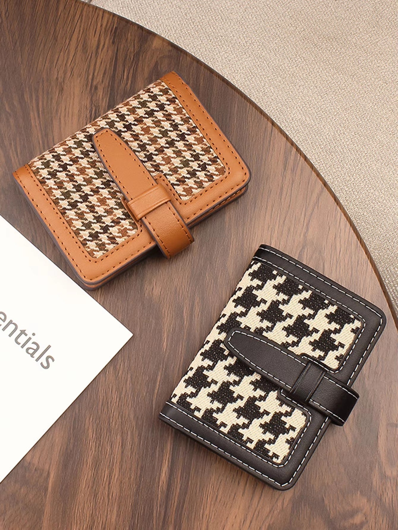 Trendy Anti Demagnetization PU Leather Plaid Coin Wallet Bag Mssza