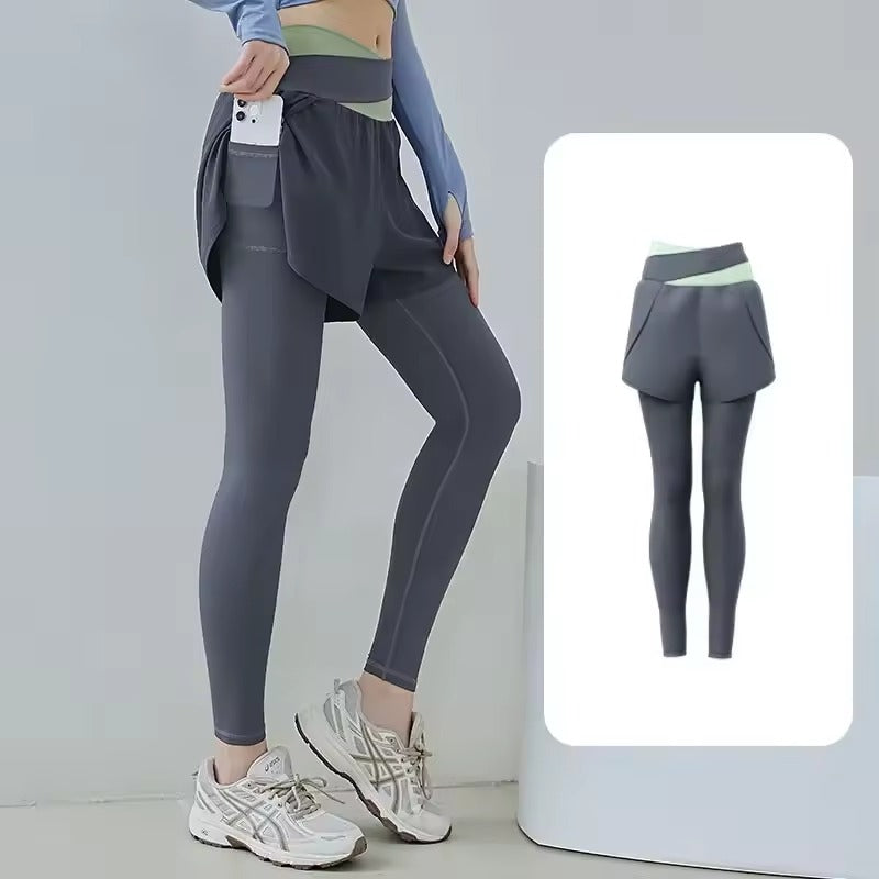 Trendy Anti-Exposure High-Waist Tight With Pockets Yoga Pants Mssza