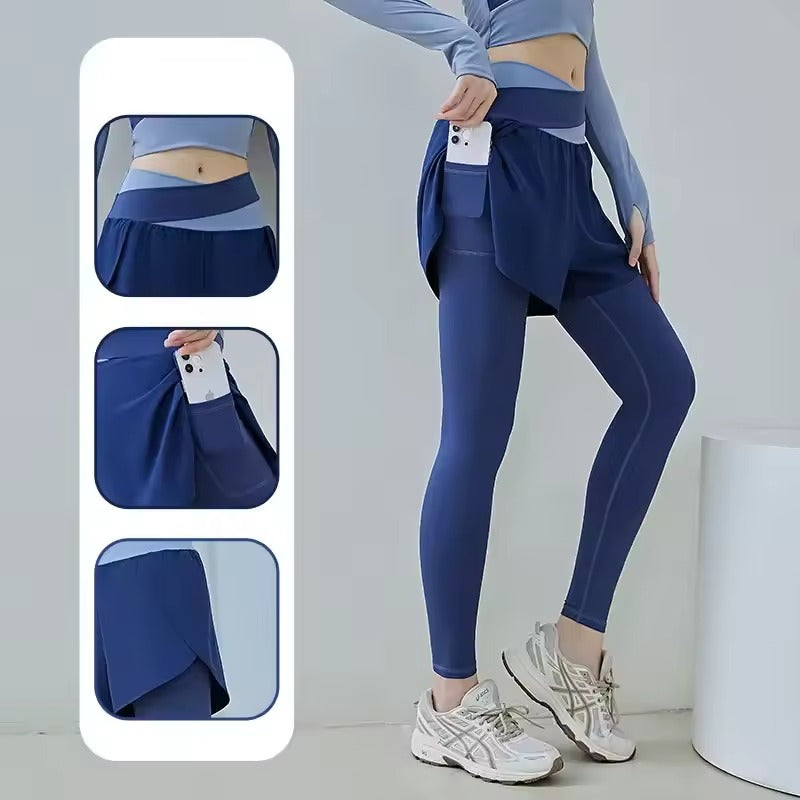 Trendy Anti-Exposure High-Waist Tight With Pockets Yoga Pants Mssza