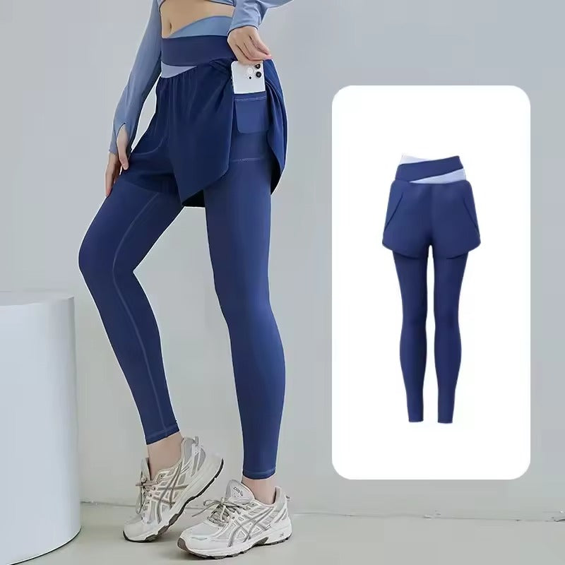 Trendy Anti-Exposure High-Waist Tight With Pockets Yoga Pants Mssza