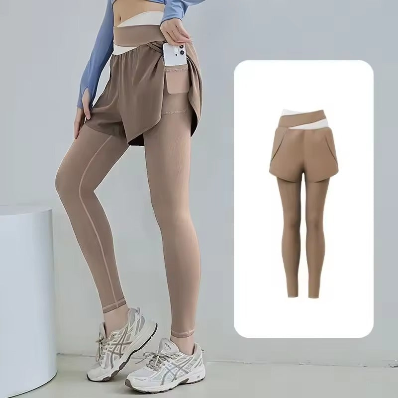 Trendy Anti-Exposure High-Waist Tight With Pockets Yoga Pants Mssza