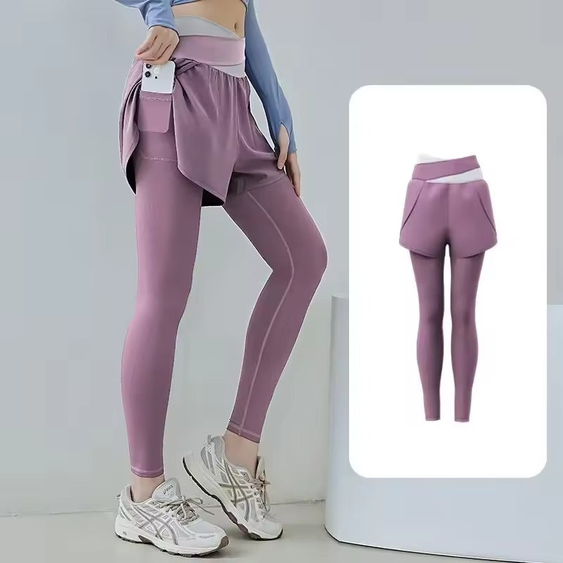 Trendy Anti-Exposure High-Waist Tight With Pockets Yoga Pants Mssza