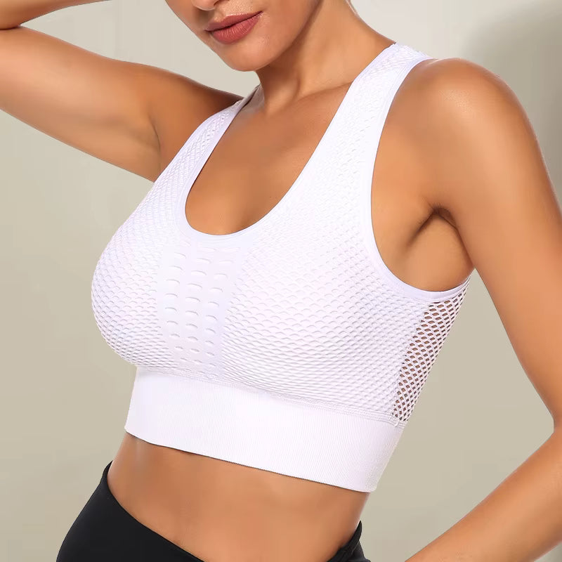 Trendy Backless Solid Quick Dry Running Sports Top Mssza
