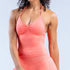 Trendy Beautiful Open Back Halter Longline Strappy Sports Bra Mssza