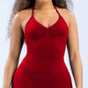 Trendy Beautiful Open Back Halter Longline Strappy Sports Bra Mssza
