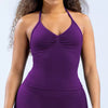 Trendy Beautiful Open Back Halter Longline Strappy Sports Bra Mssza