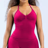 Trendy Beautiful Open Back Halter Longline Strappy Sports Bra Mssza