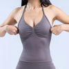 Trendy Beautiful Open Back Halter Longline Strappy Sports Bra Mssza
