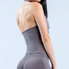 Trendy Beautiful Open Back Halter Longline Strappy Sports Bra Mssza